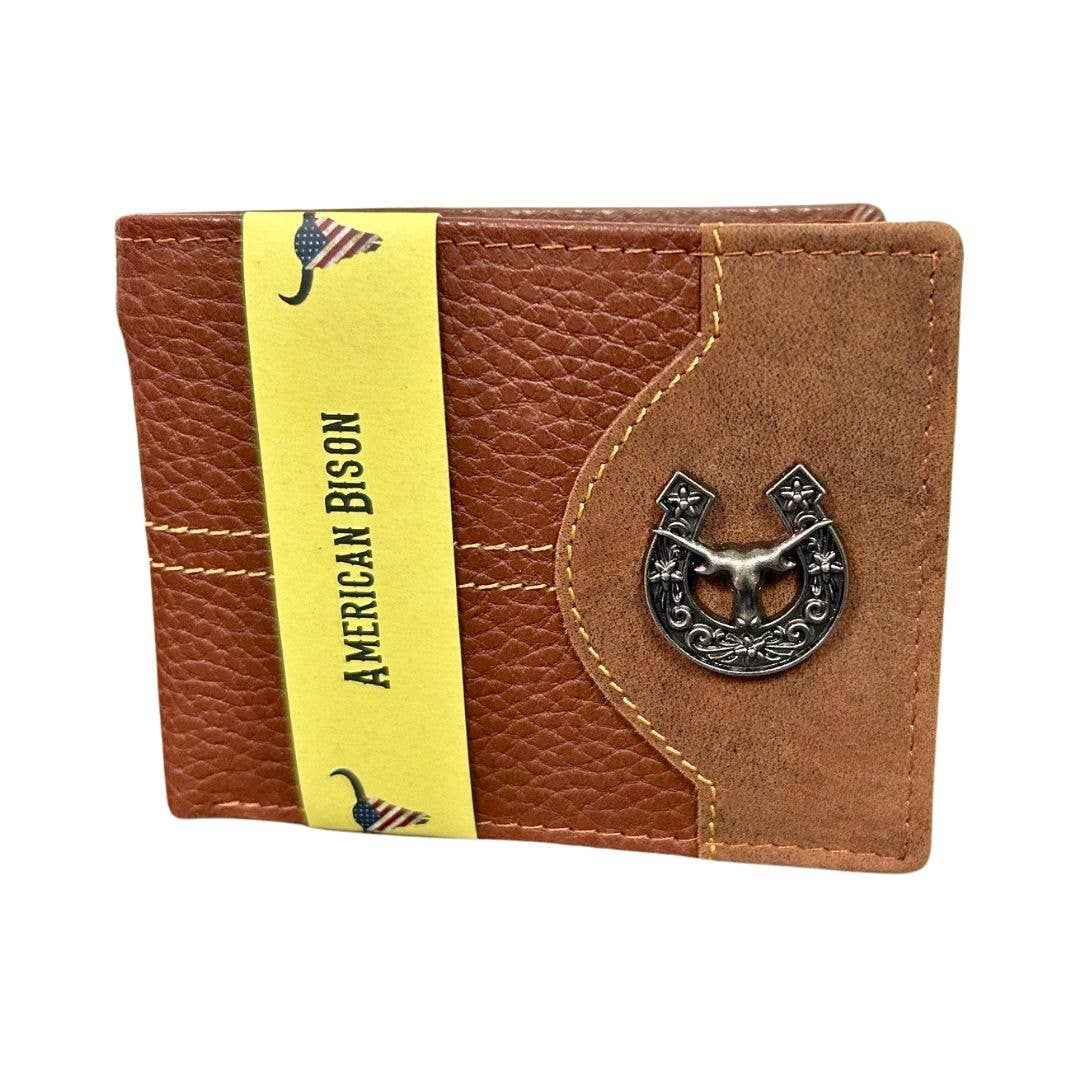 Bifold Wallet Tan Longhorn Leather