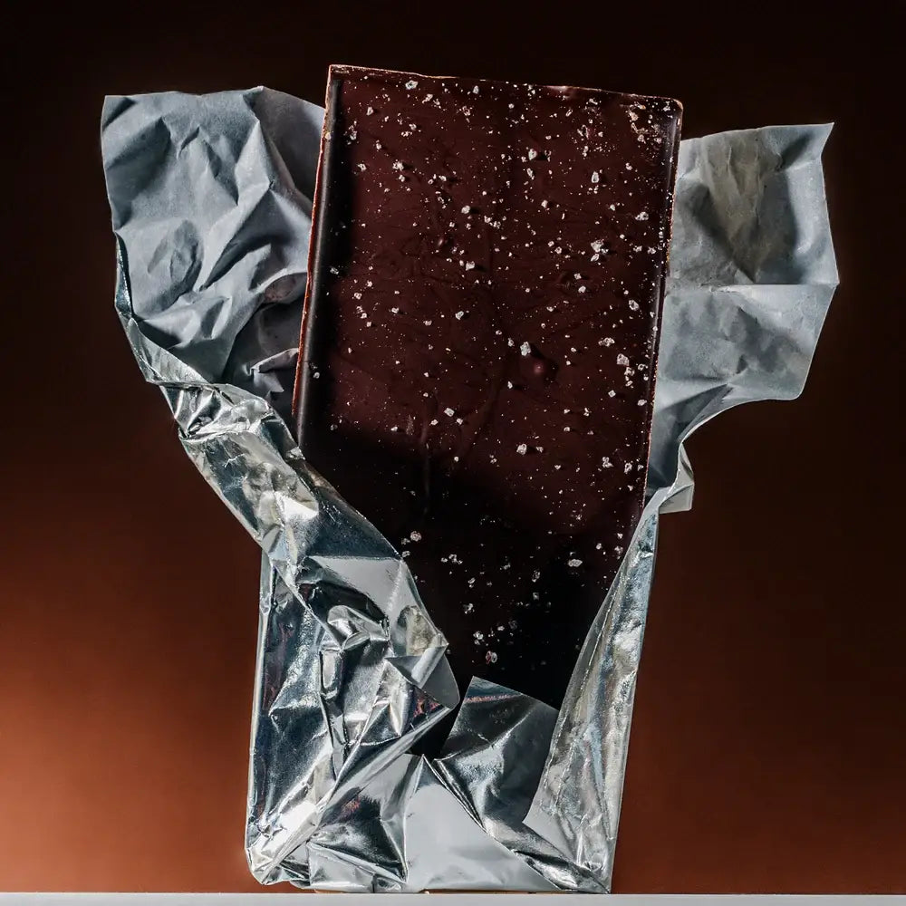 90% Salted Super Dark Chocolate Bar (Cane Sugar Free)