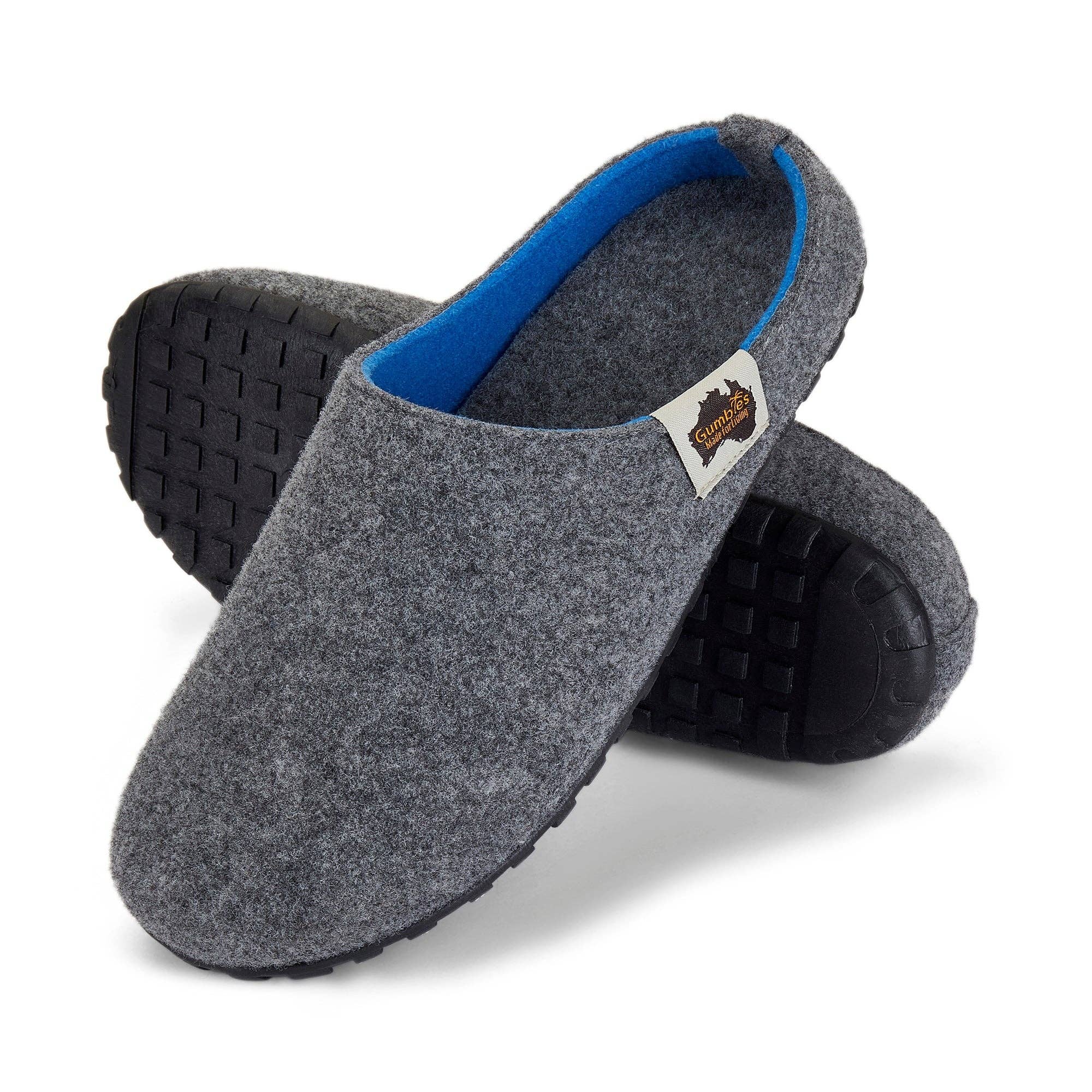 Gumbies Outback Low Slippers Grey & Blue