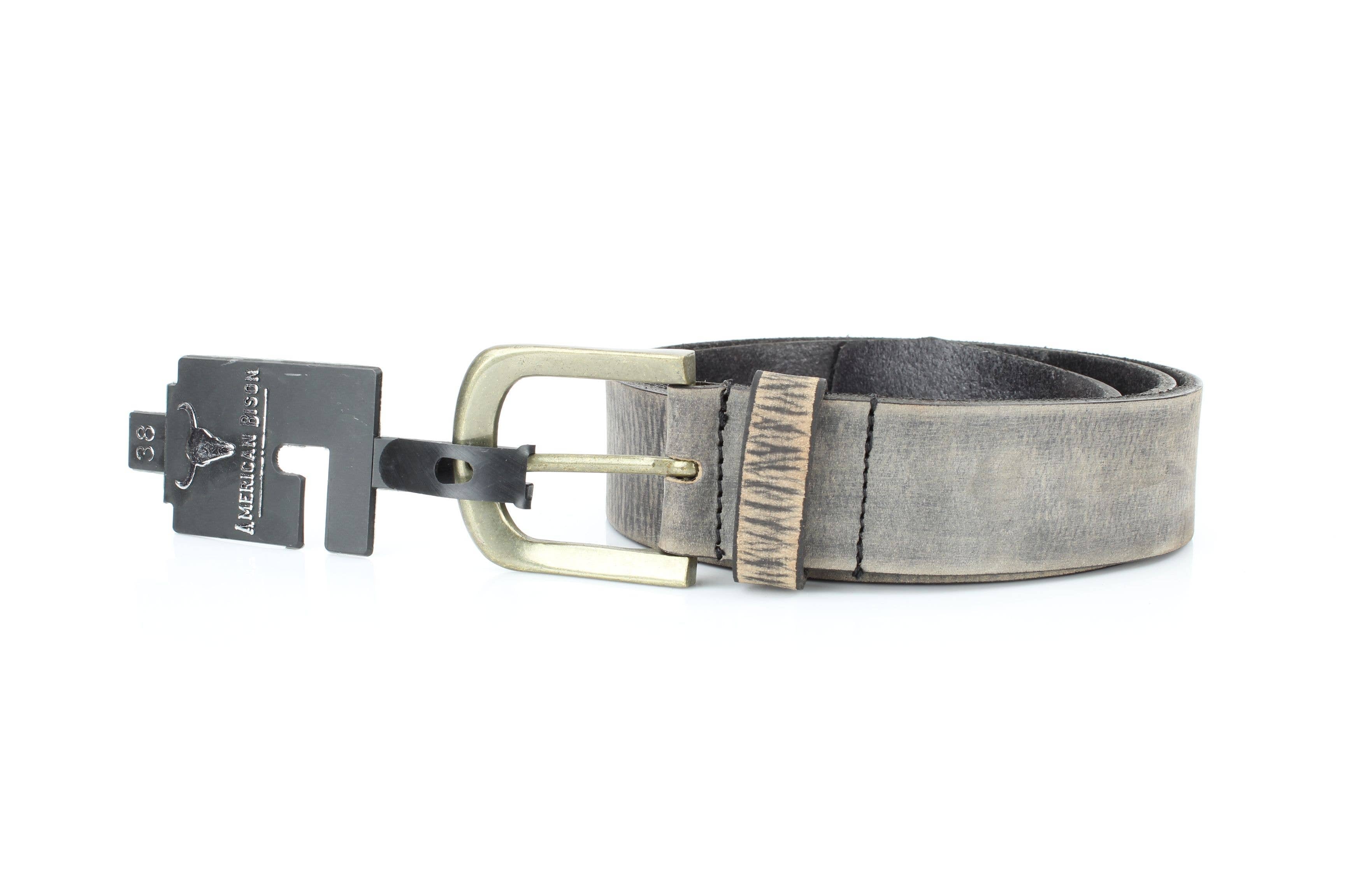 Matte Distressed Variegated Leather Belt