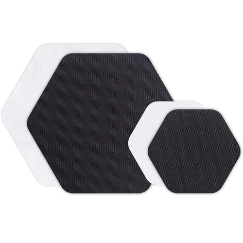 Tenacious Tape Hex Patches Black Clear - 2 Lrg, 2 Sm