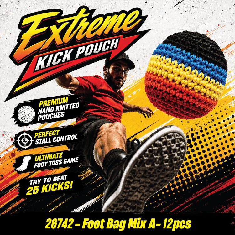 Novelty Brands Extreme Retro Hand-Knitted Kick Pouch Footbag