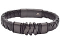 Black Leather & S.Steel Bracelet