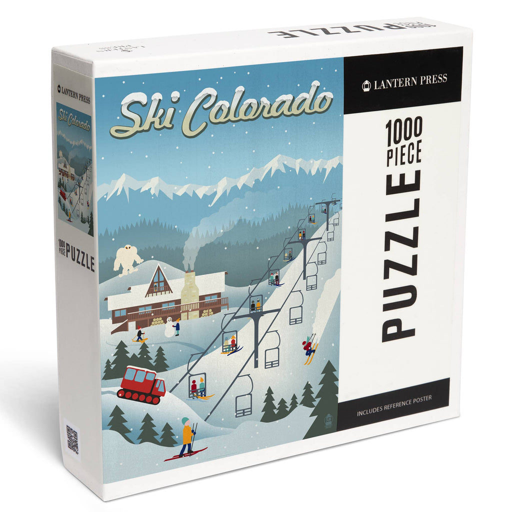 1000 PIECE PUZZLE Colorado, Retro Ski Resort