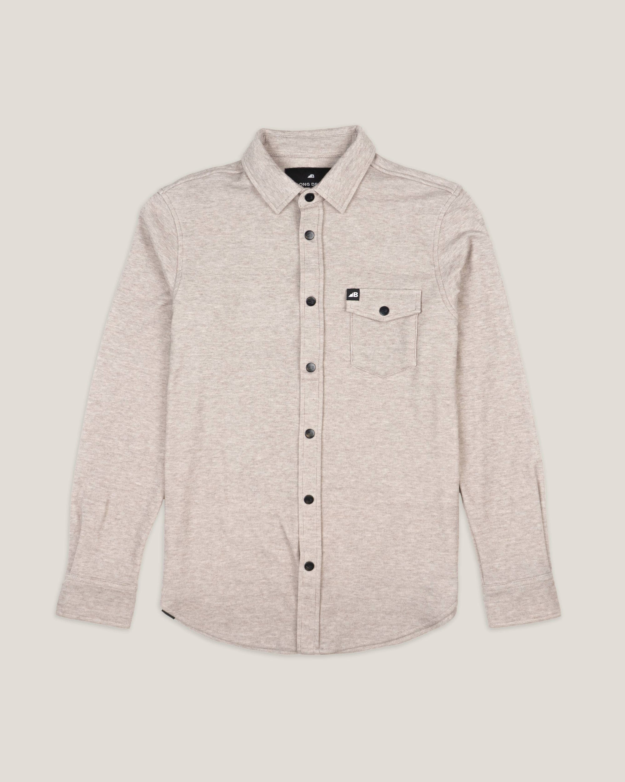 Men's Sherman Fleece Button Up Beige
