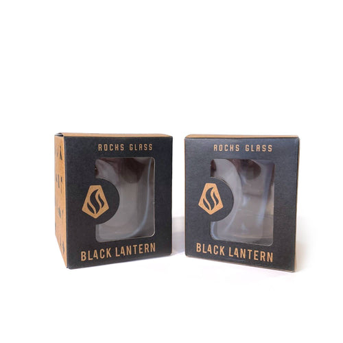 Ski Lift 8 - Black Whiskey Glass