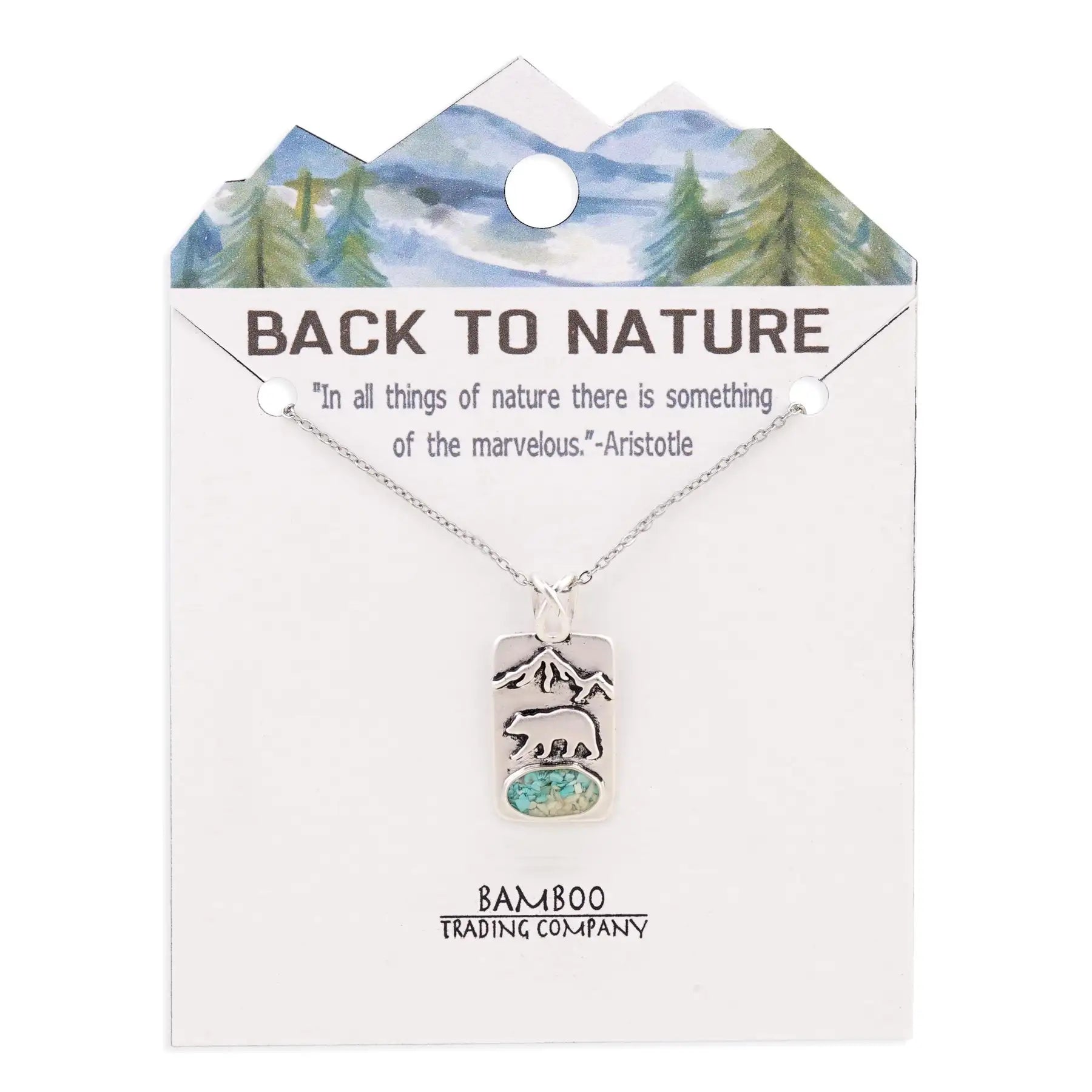 Bamboo Trading Company Back to Nature Necklace Assortment Bear and Mountains