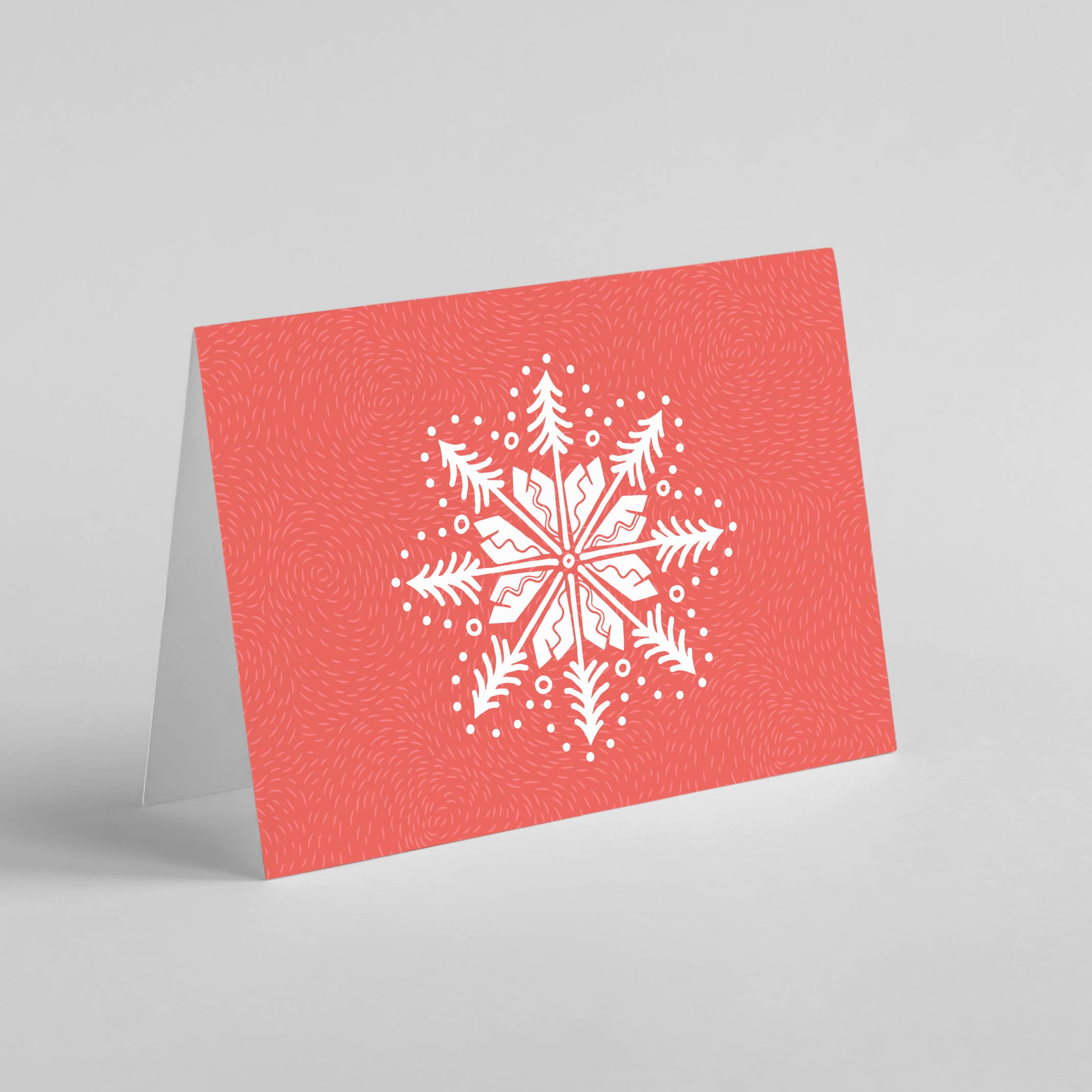 Ski-flake Holiday Snowflake Skiing Greeting card