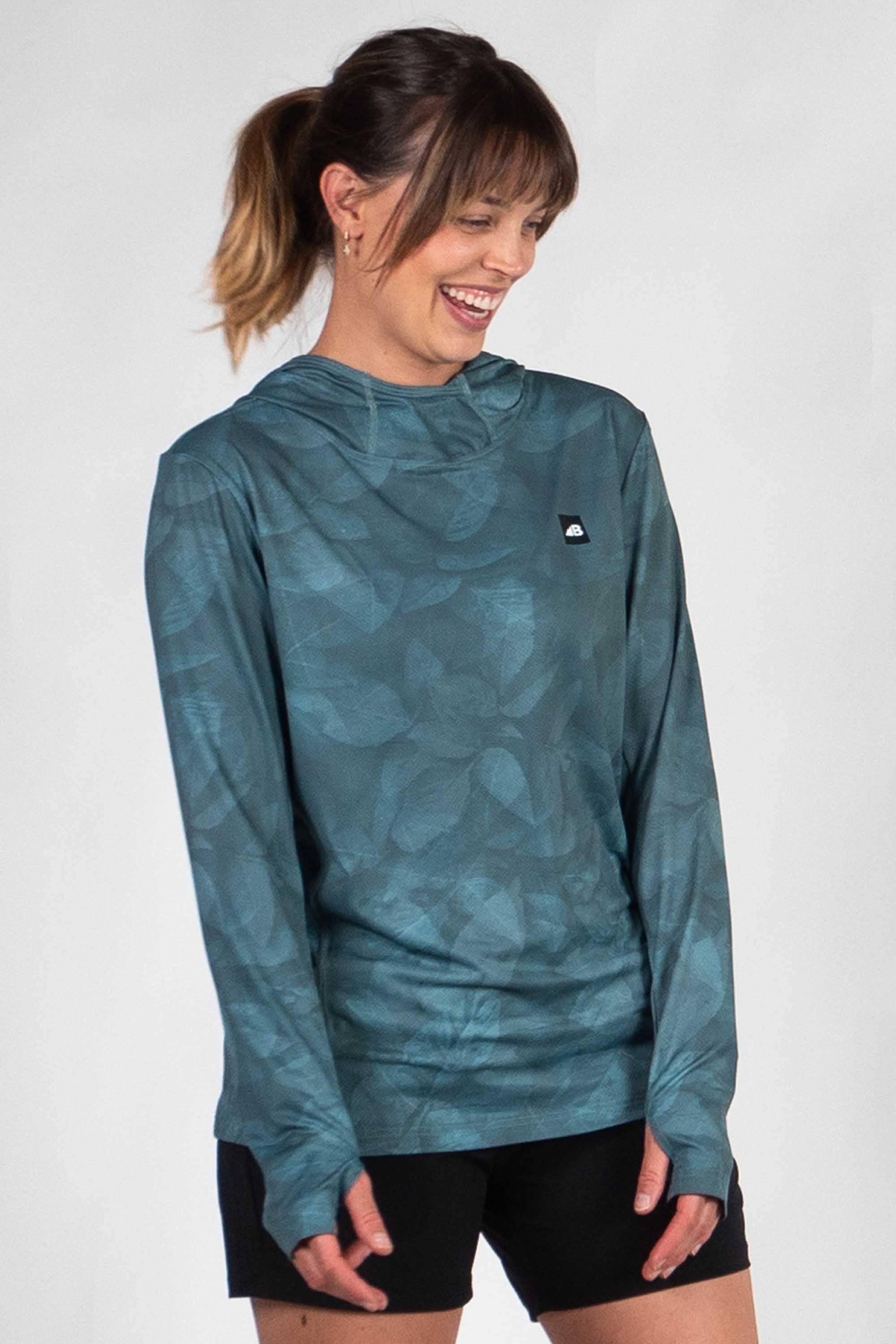 Women's Ascent UPF50 Sun Hoodie Laguna Green