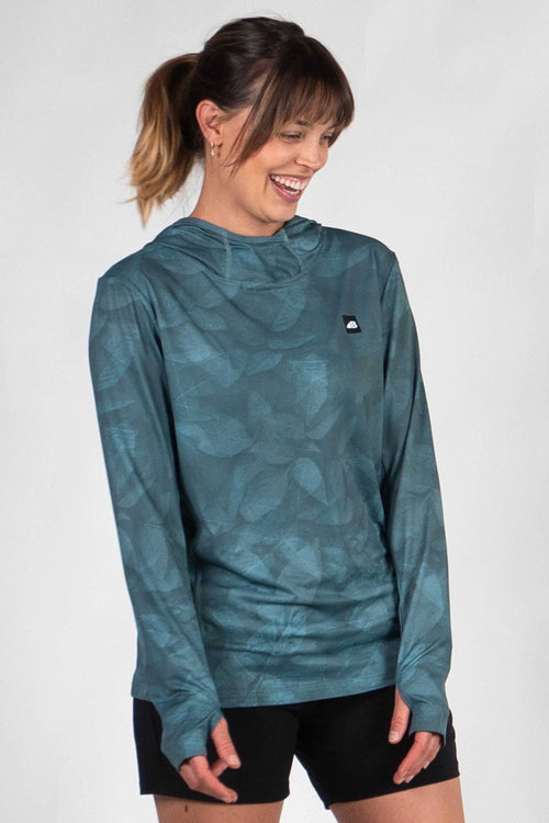 Women's Ascent UPF50 Sun Hoodie Laguna Green