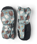 Baby Zip Long Mitt Sea Blue Print Unisex