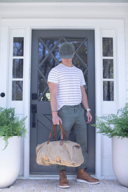 Canvas Duffle Bag - Faded Blue 24"x11"x11"