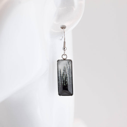 Stainless Steel and Glass Earrings