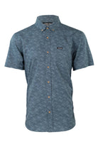 Vista Stretch Button Down Paths Blue