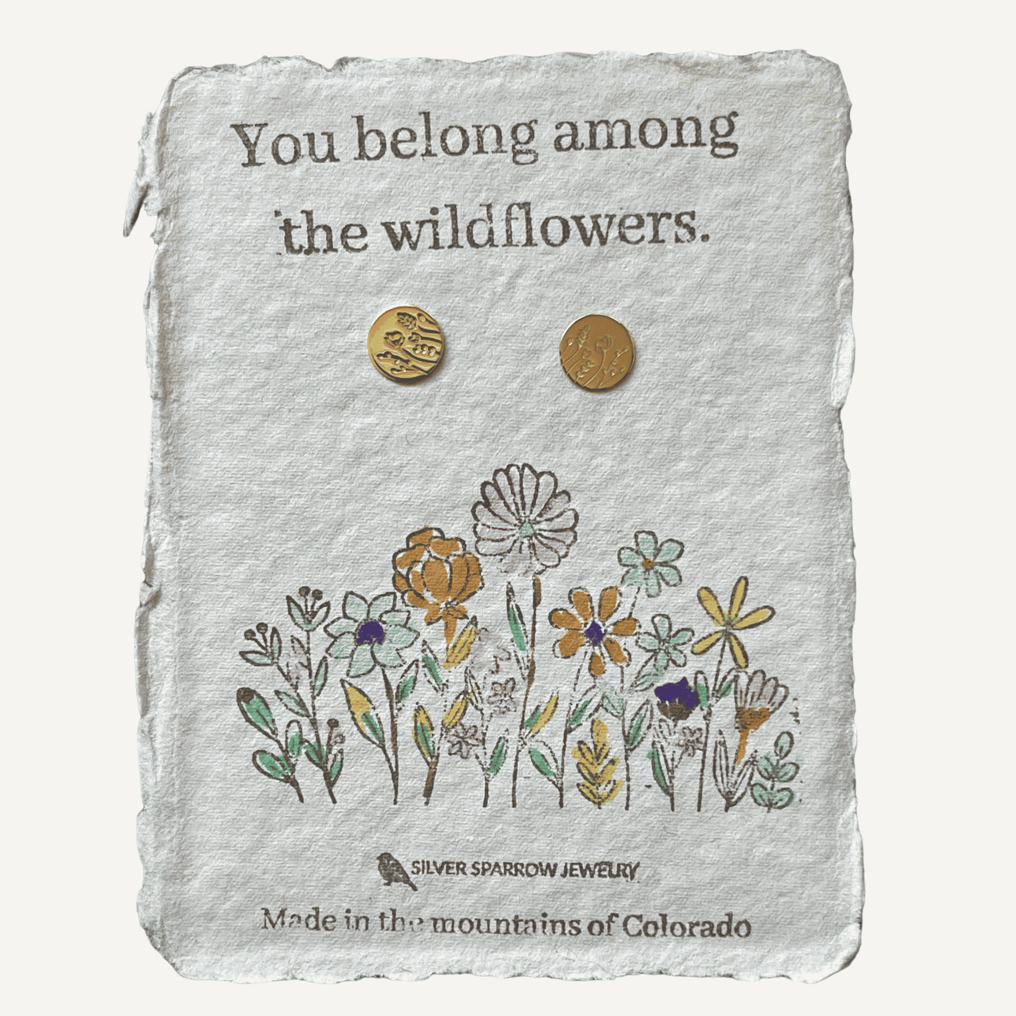 Silver Sparrow Jewelry You belong among the wildflowers, stud earrings