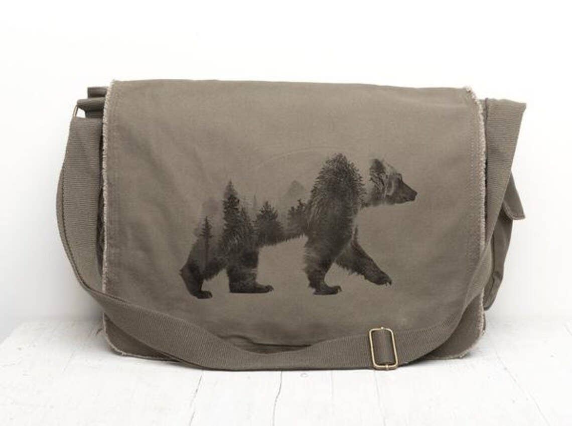 Double Exposure Bear - Messenger Bag Women/Men