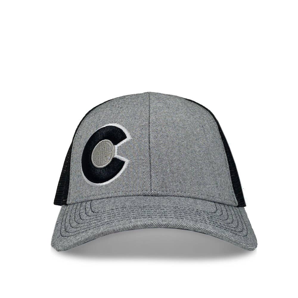 Trucker Hat - Monochromatic Grey - Black