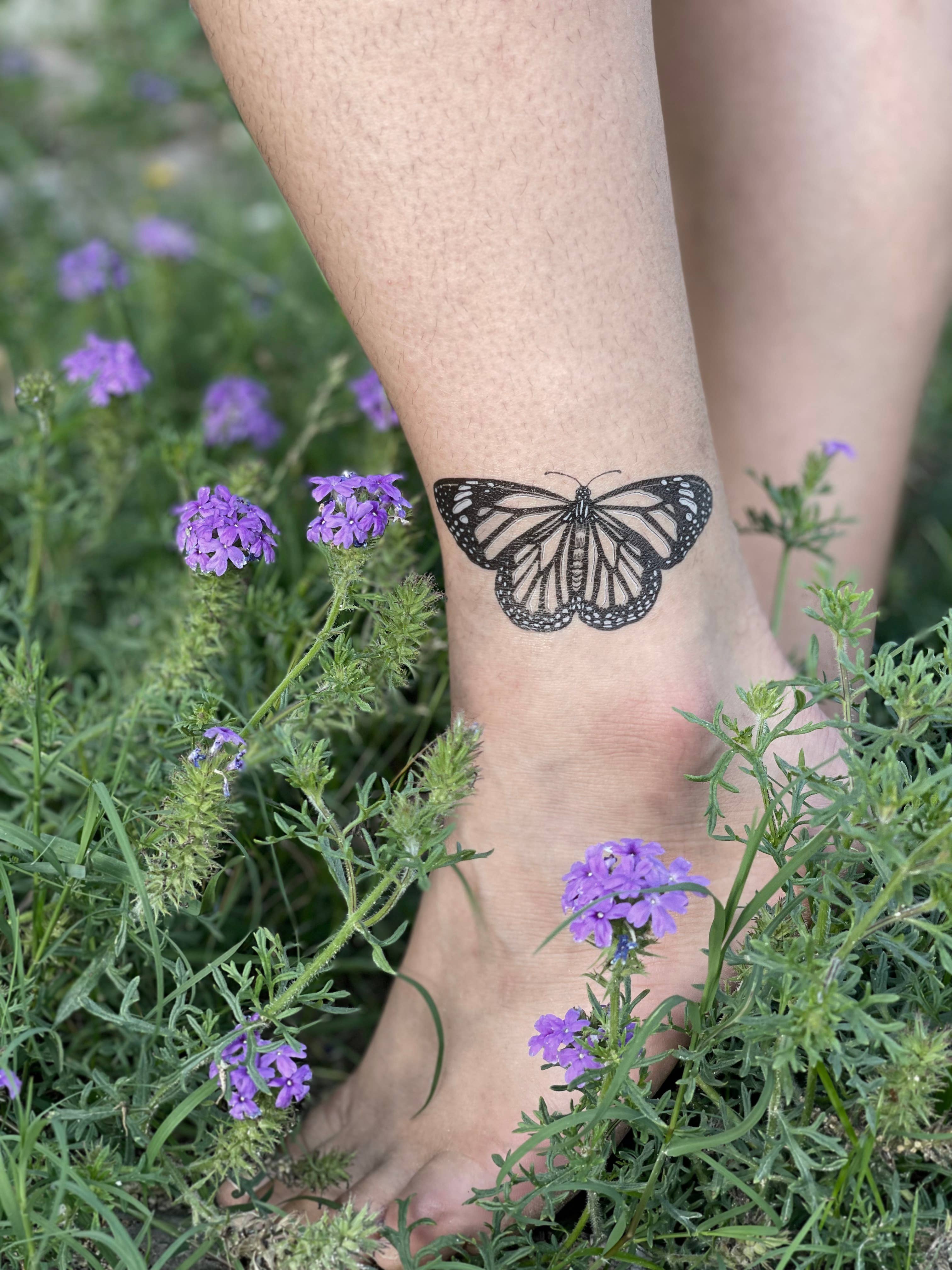 Monarch Butterfly Temporary Tattoo: 2-Pack