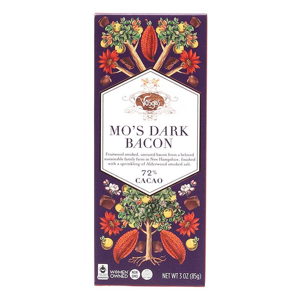 Vosges Haut-Chocolat Gourmet Chocolate Bar Mo's Dark Chocolate w Smoked Bacon & Salt 72%