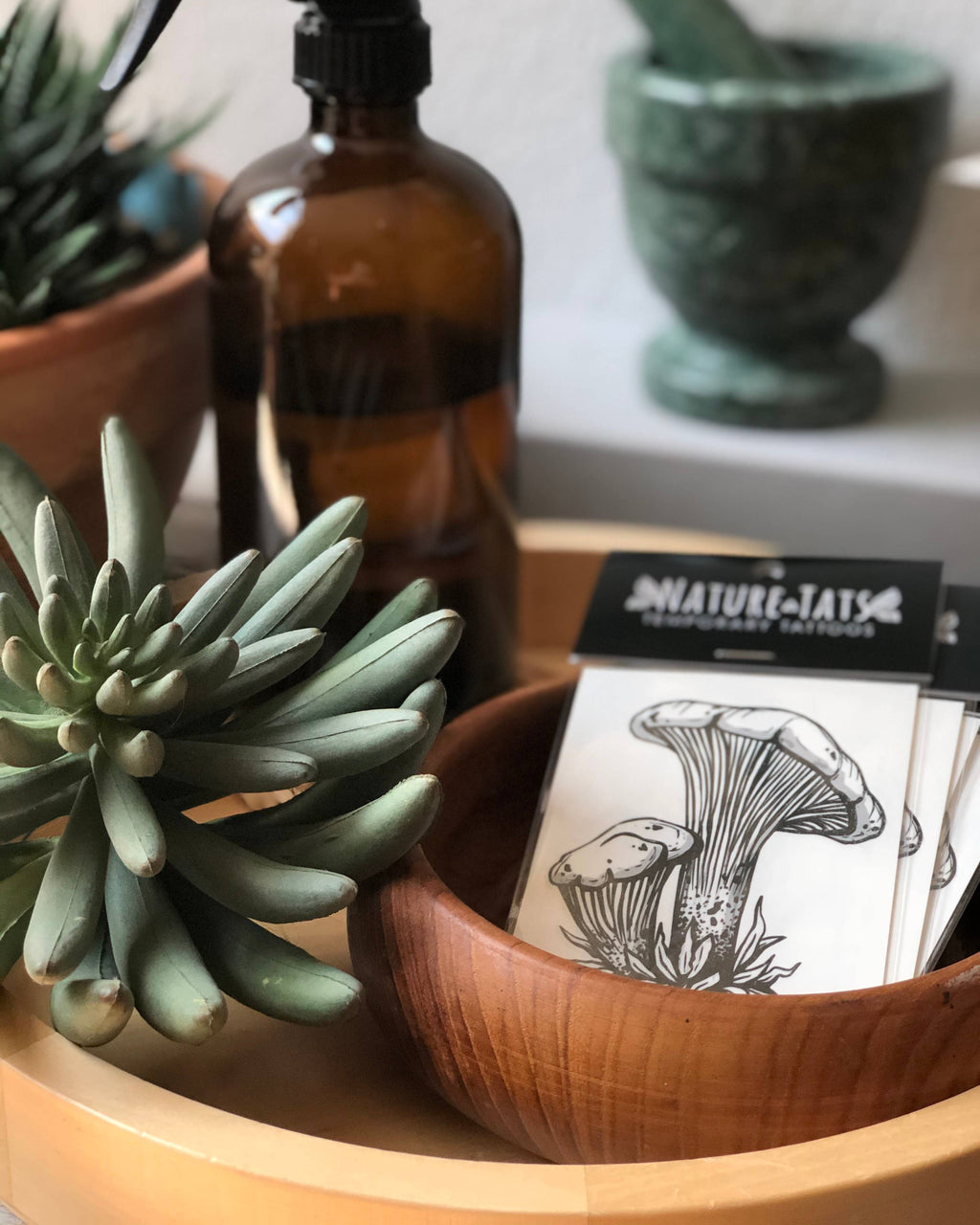 Chanterelle Mushroom Temporary Tattoo