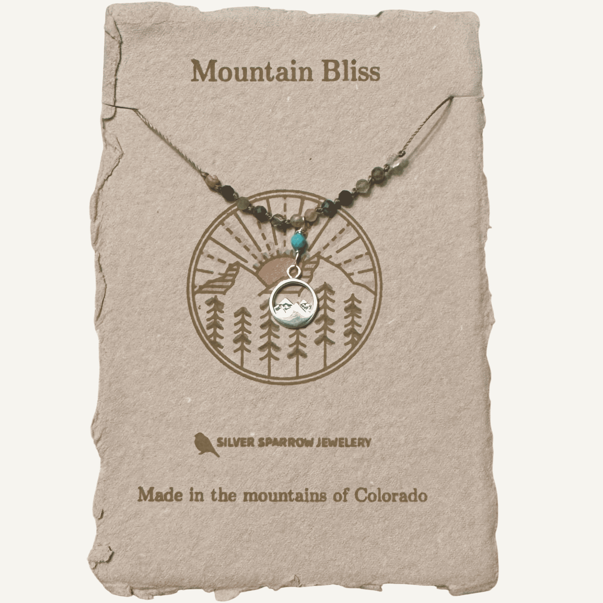Silver Sparrow Jewelry Sterling silver beaded mountain necklace