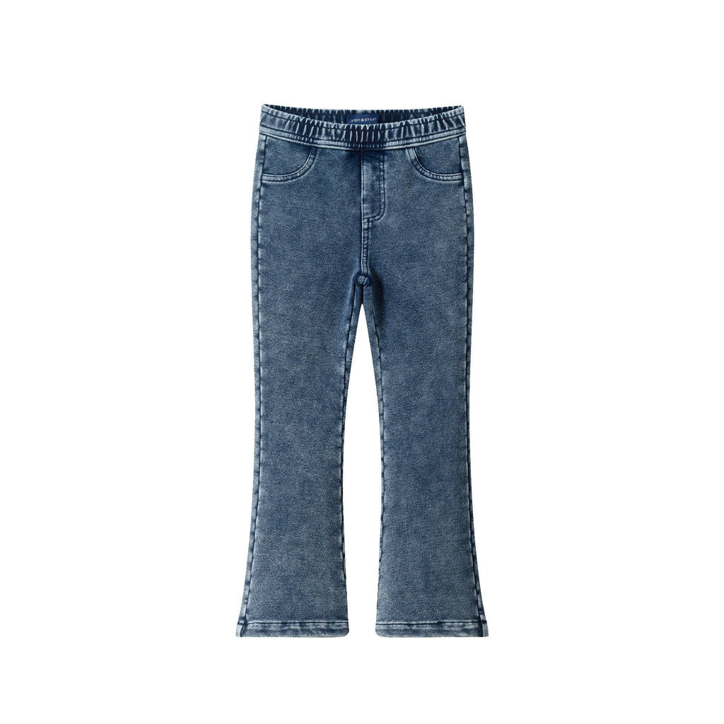 Kids Knit Denim Pant | Mid Wash Navy