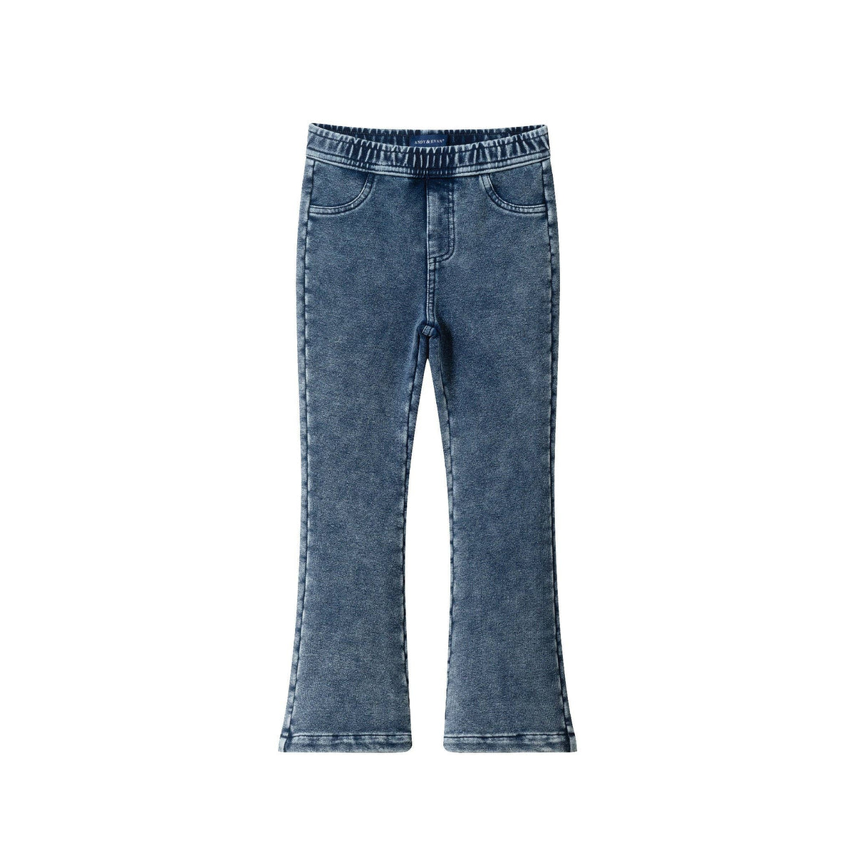 Andy & Evan Kids Knit Denim Pant | Mid Wash Navy