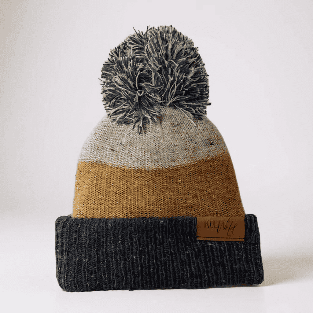 Keep the Littles Wild Puff beanie Yellow