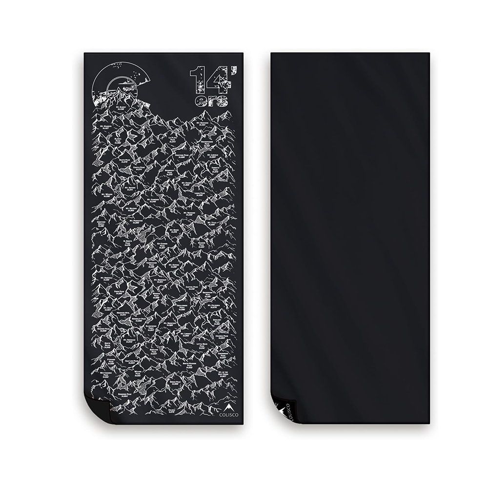 Colorado Eco-performance Towel Colorado 14’ers - Black Large - 72”x30"