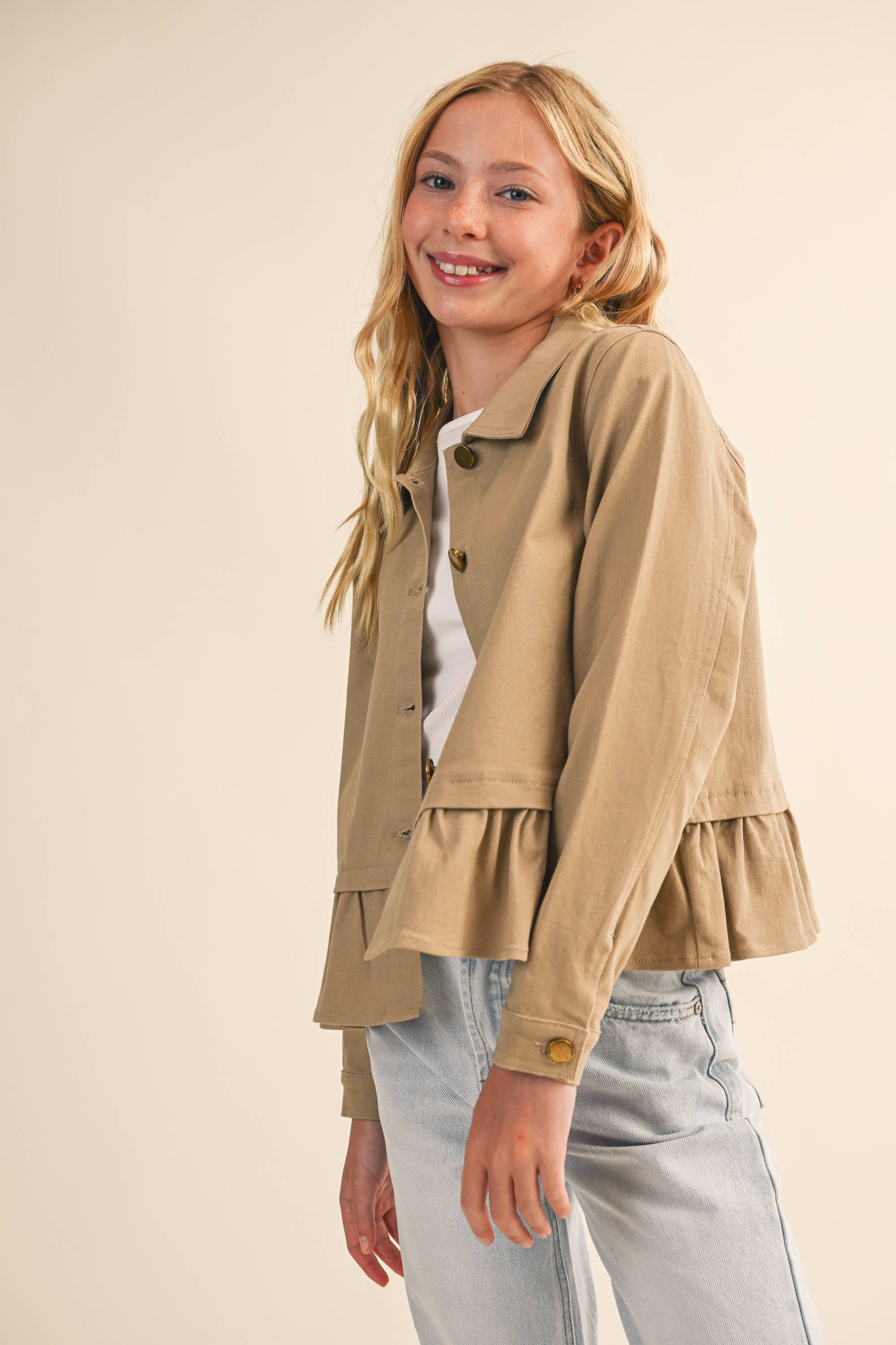heart and arrow TWEEN KIDS GIRLS CROPPED FIELD JACKET (7-14)