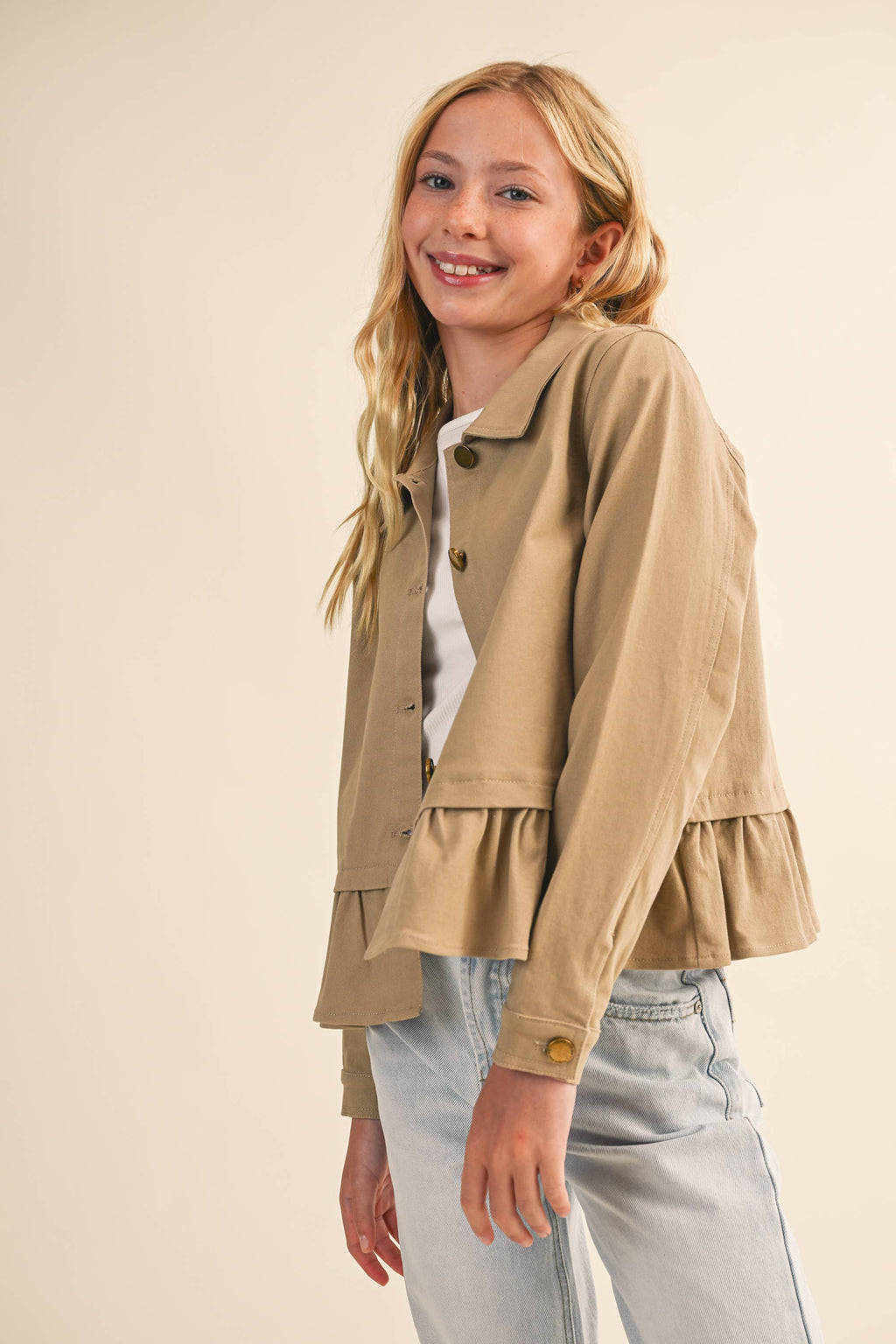 TWEEN KIDS GIRLS CROPPED FIELD JACKET (7-14)