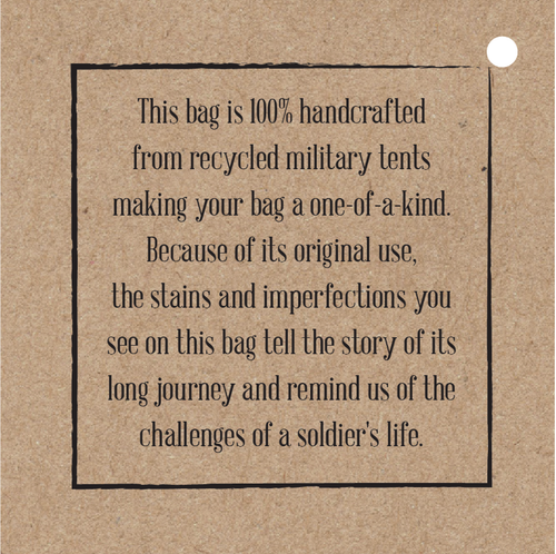 Large Recycled Military Tent Backpack