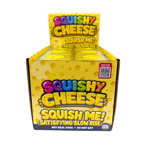 Fun Doh Slow-Rise Cheese Sensory Squishy Toy - 12/Display