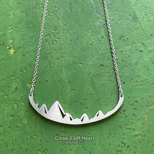 Stainless Steel Necklaces Mountains are Calling