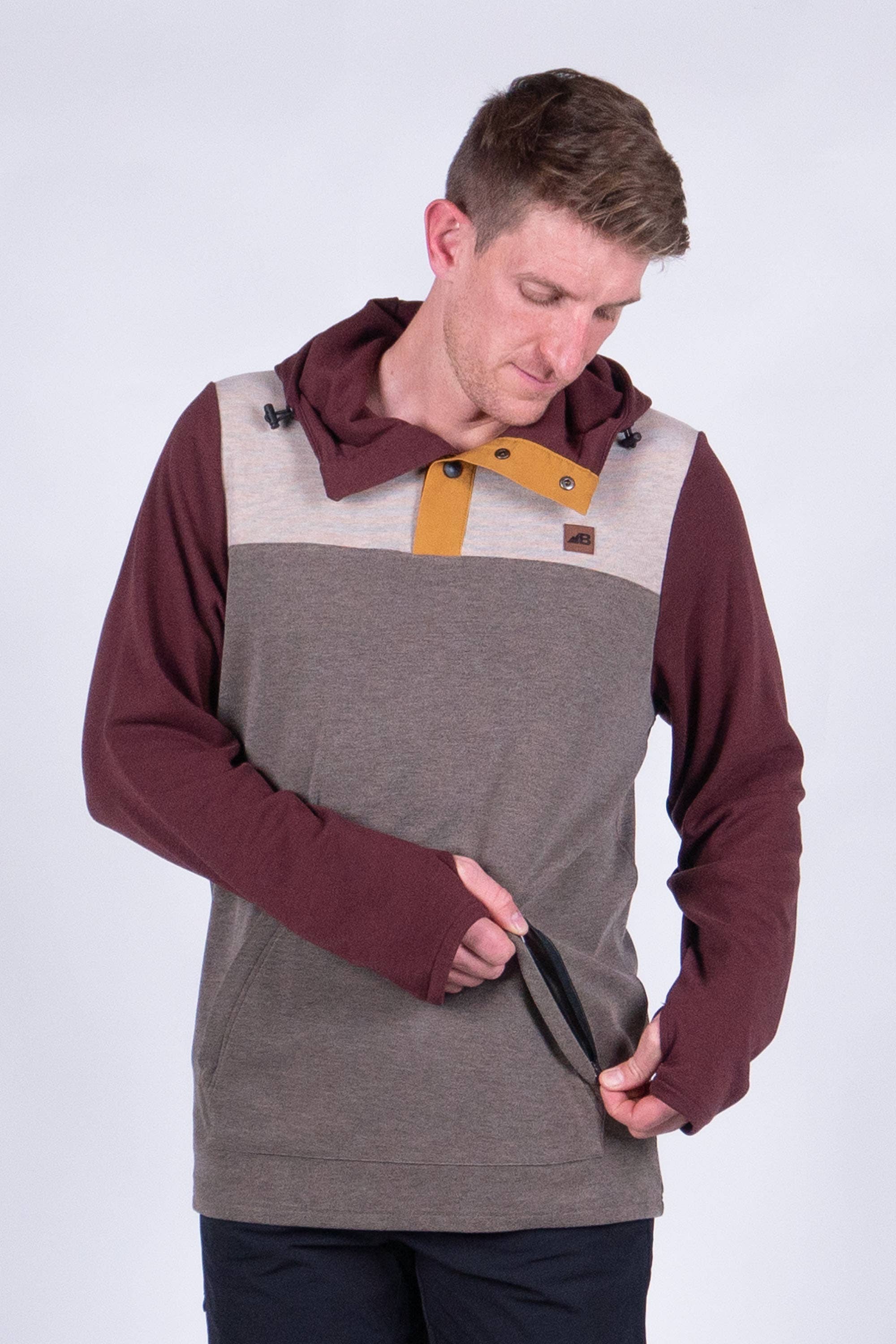 Men's Powell Fleece Hoodie vintage sedona
