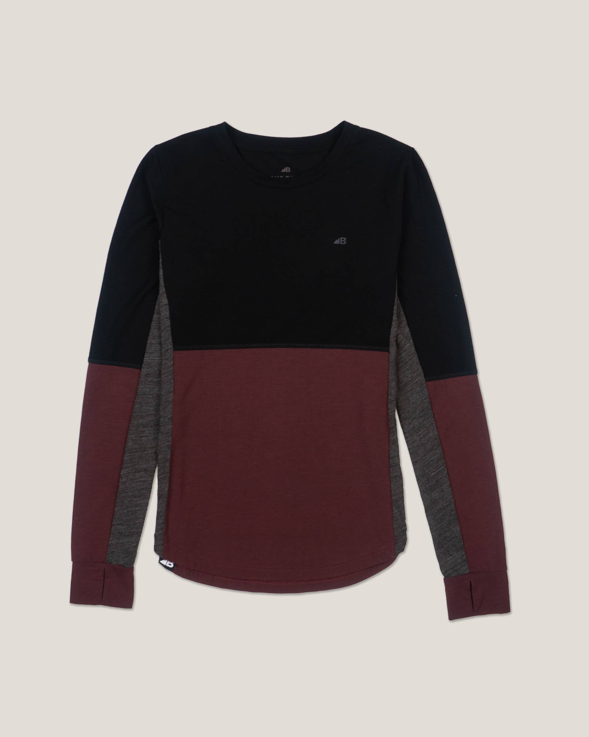 Women's Dyer Tek Long Sleeve Burgandy Flume