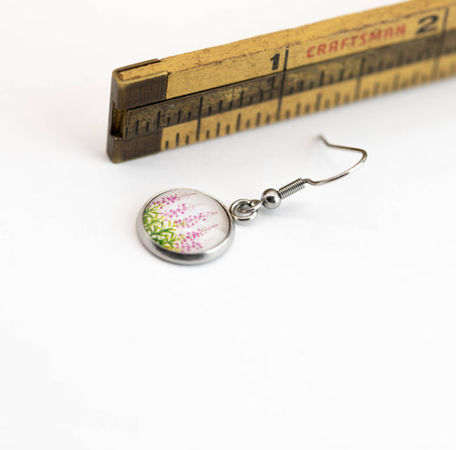 Stainless Steel and Glass Earrings