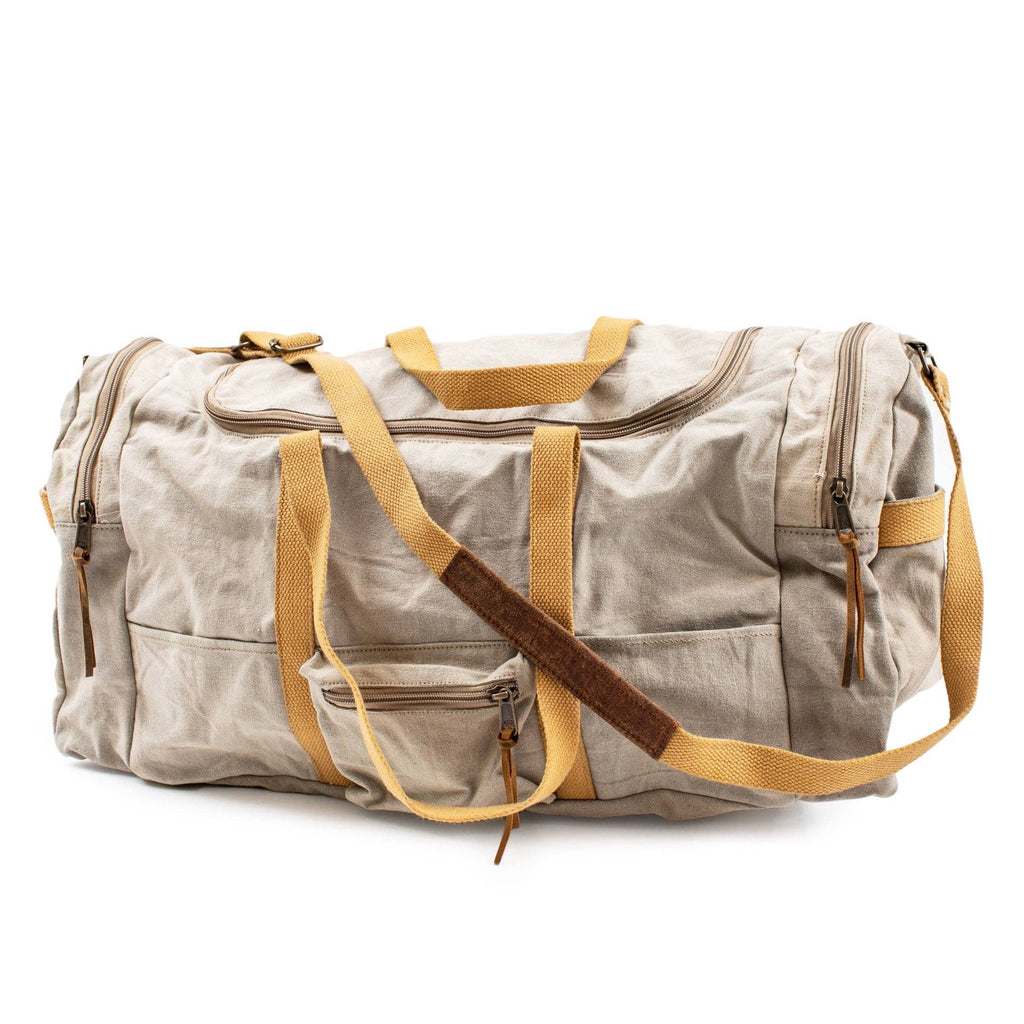 Canvas Duffle Bag - Faded Blue 24"x11"x11"