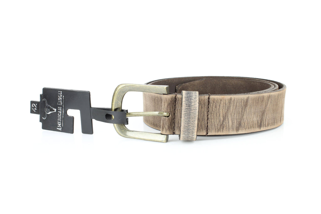 Matte Distressed Variegated Leather Belt