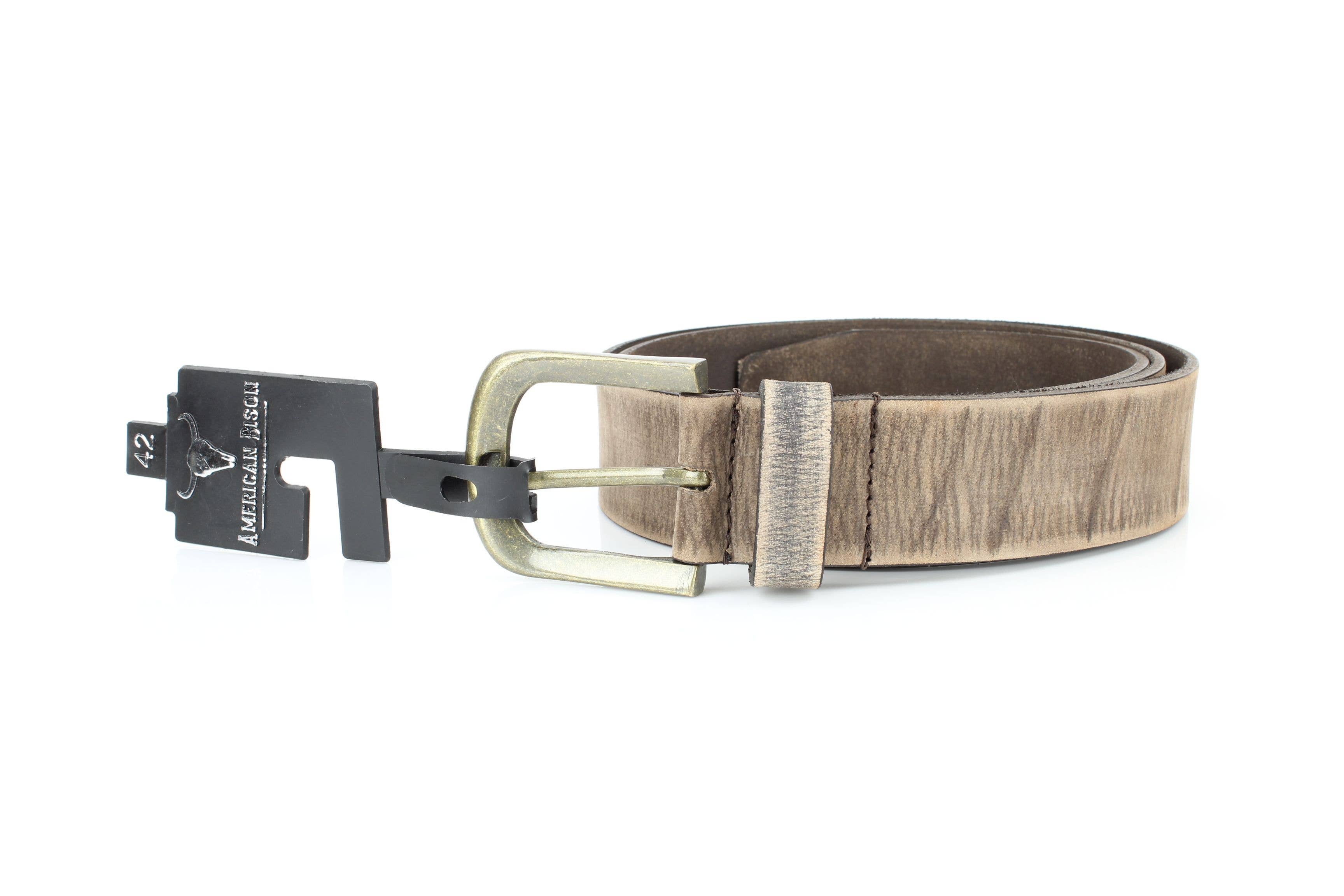 Matte Distressed Variegated Leather Belt