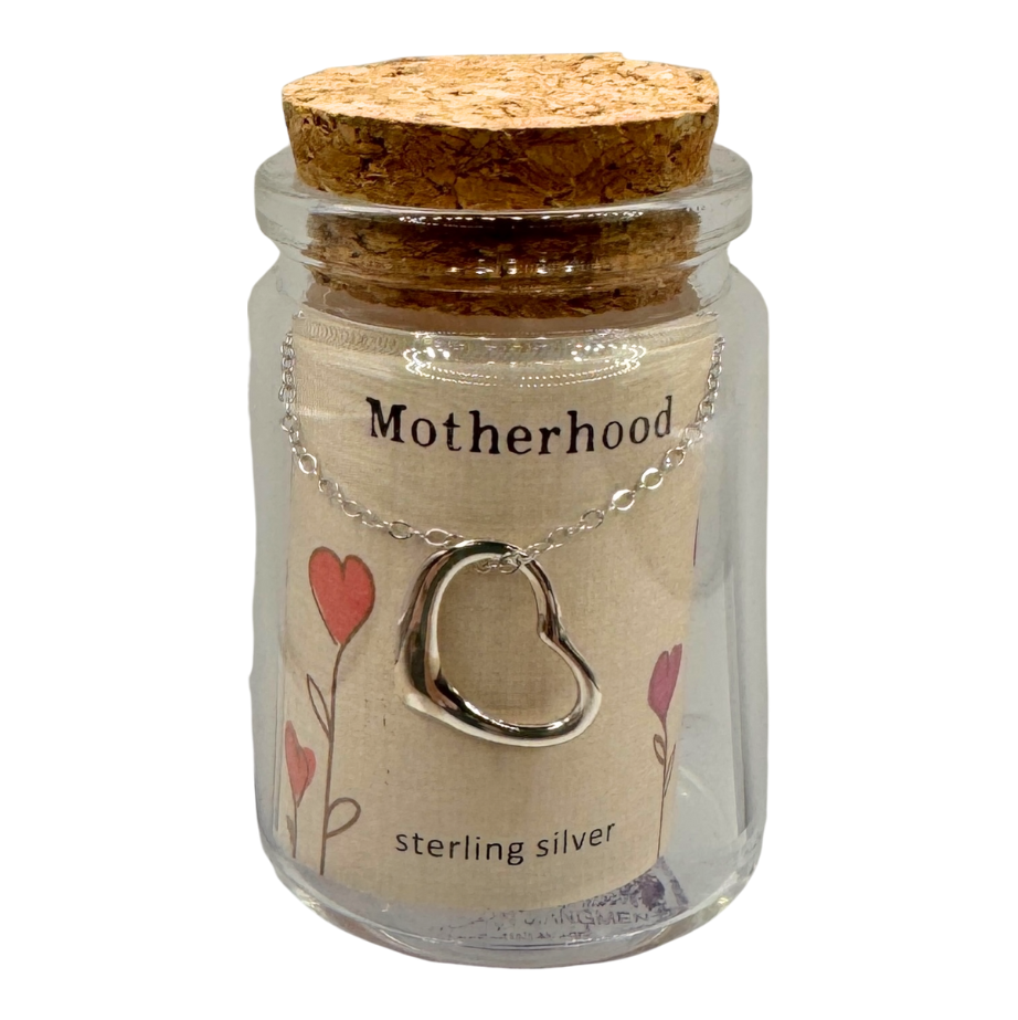 Sterling Silver Open Heart Necklace