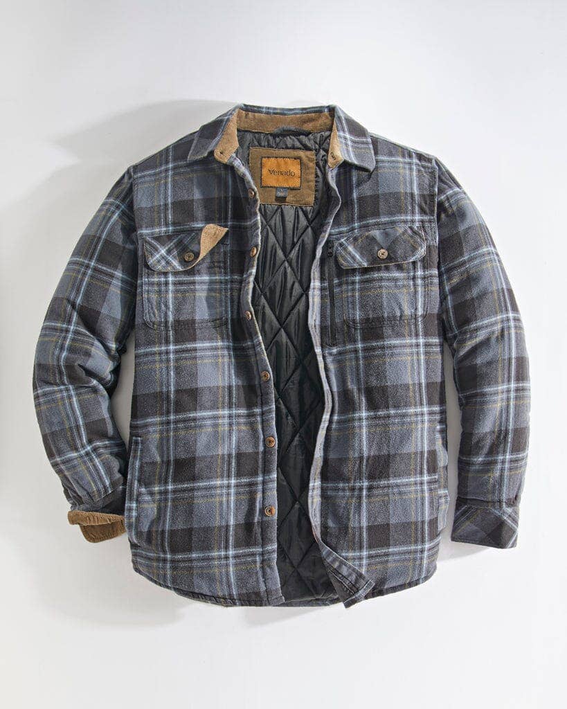 Venado Quilt Lined Brushed Flannel Shirt Jacket