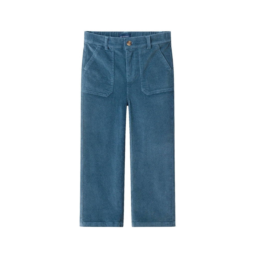 Kids Wide Leg Corduroy Pants | Blue Blue
