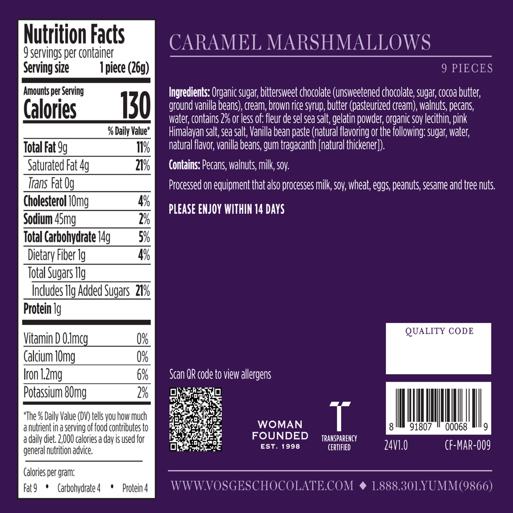 Dark Chocolate Covered Marshmallows w/ Caramel & Nuts