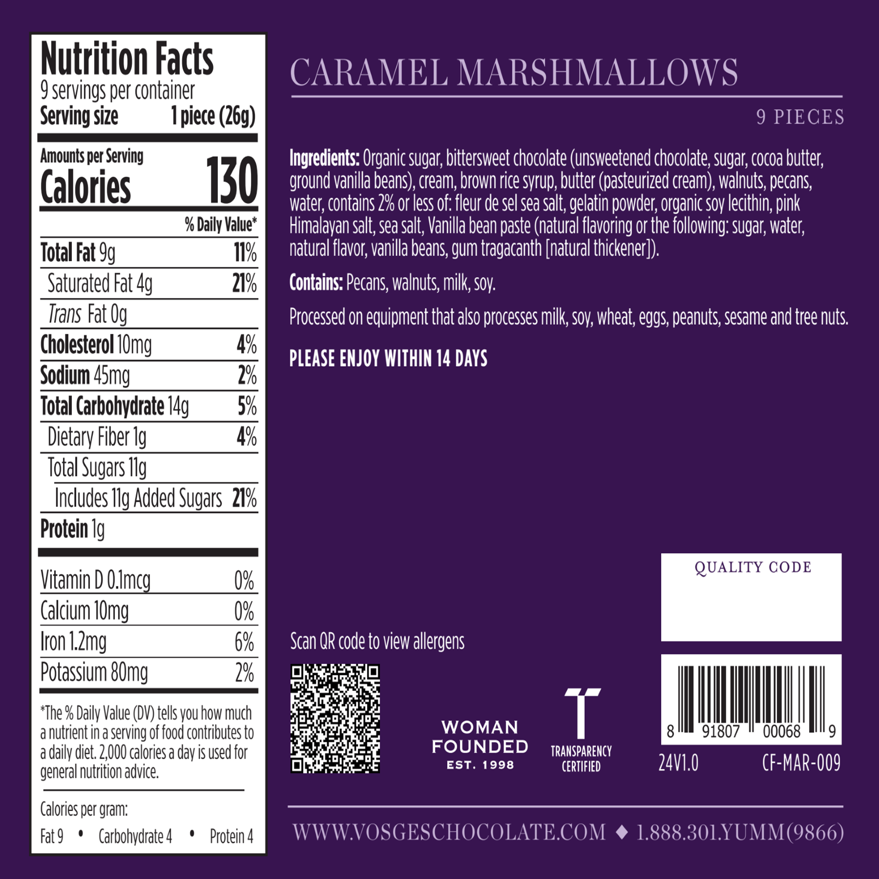 Dark Chocolate Covered Marshmallows w/ Caramel & Nuts