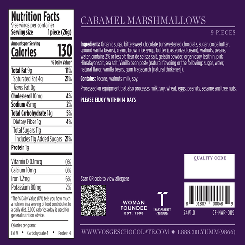 Dark Chocolate Covered Marshmallows w/ Caramel & Nuts