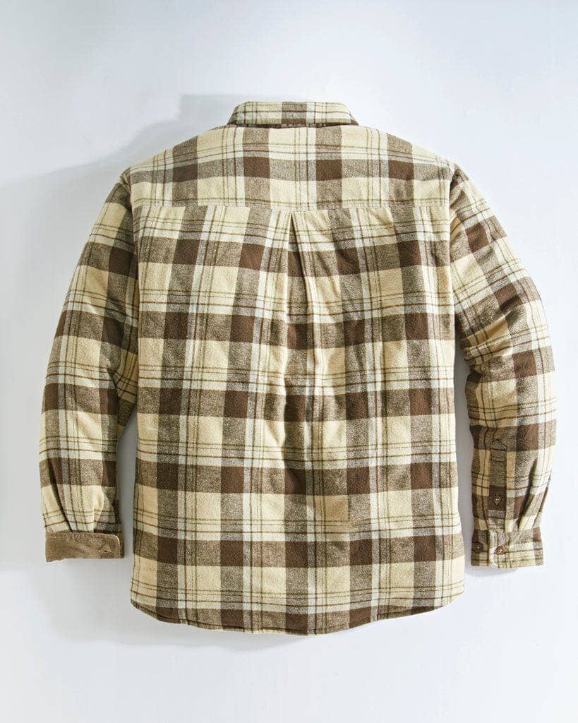 Quilt Lined Brushed Flannel Shirt Jacket