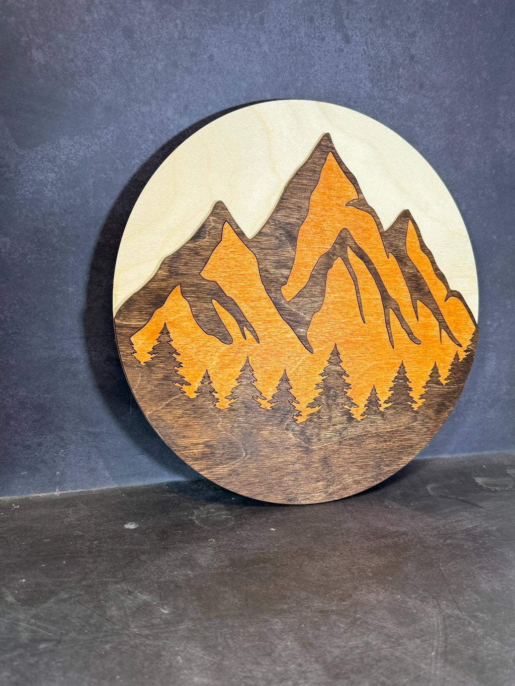 Handmade Mountain Dual Layer Rustic Wall Art