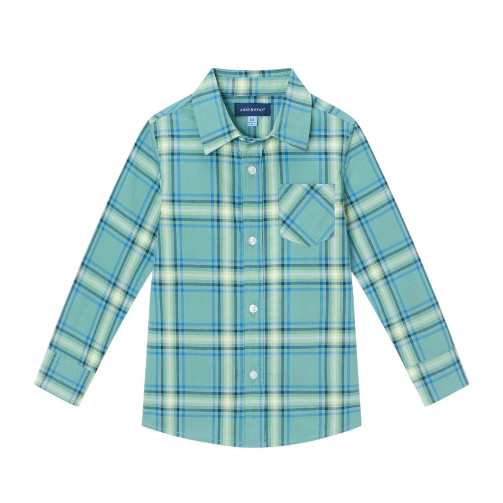 Kids Plaid Buttondown Shirt | Green GREEN PLAID