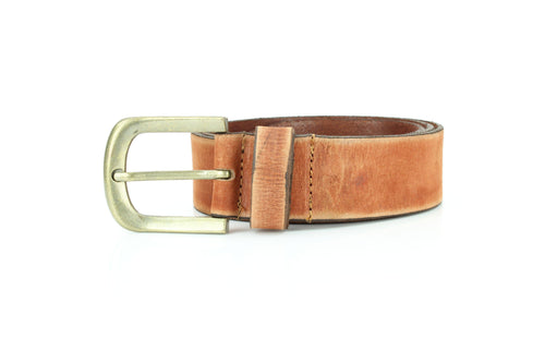 Matte Distressed Variegated Leather Belt